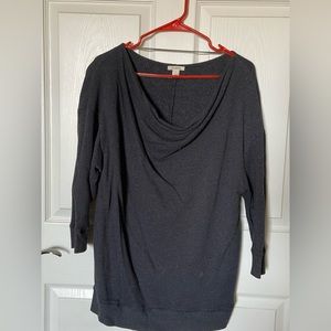 Cowell neck gray sweatshirt
